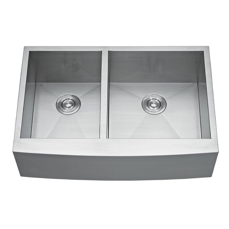 Overmount Farmhouse Sink Apron Front Stainless Steel : 30 Inch Large Overmount Stainless Steel Farmhouse Sink